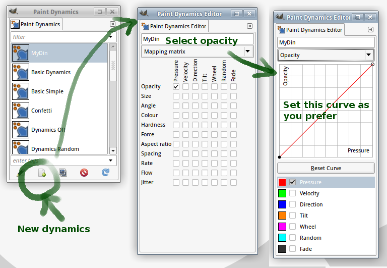 get pressure sensitivity in gimp genius tablet